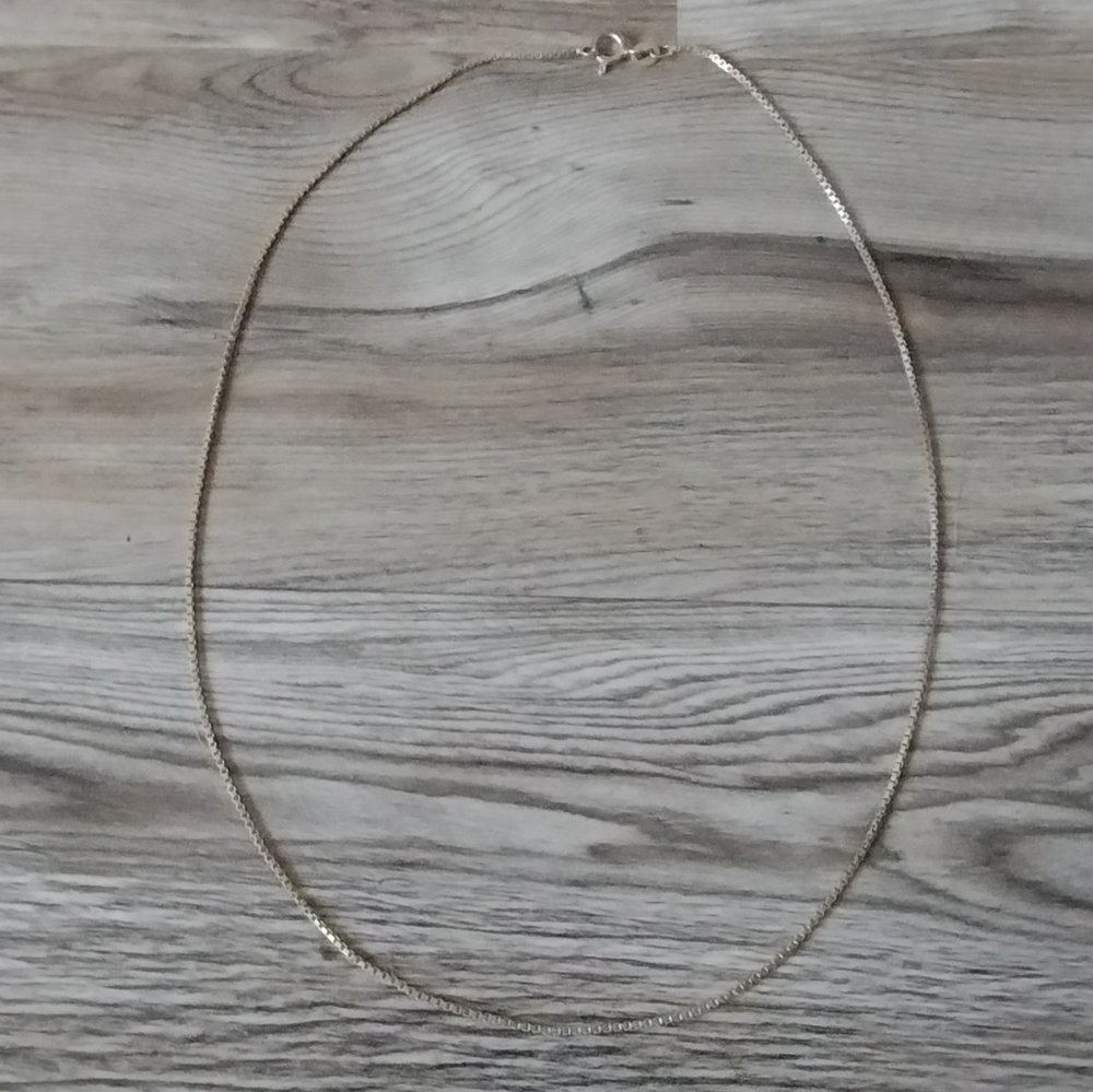 925 Italy Silver Box Chain Necklace